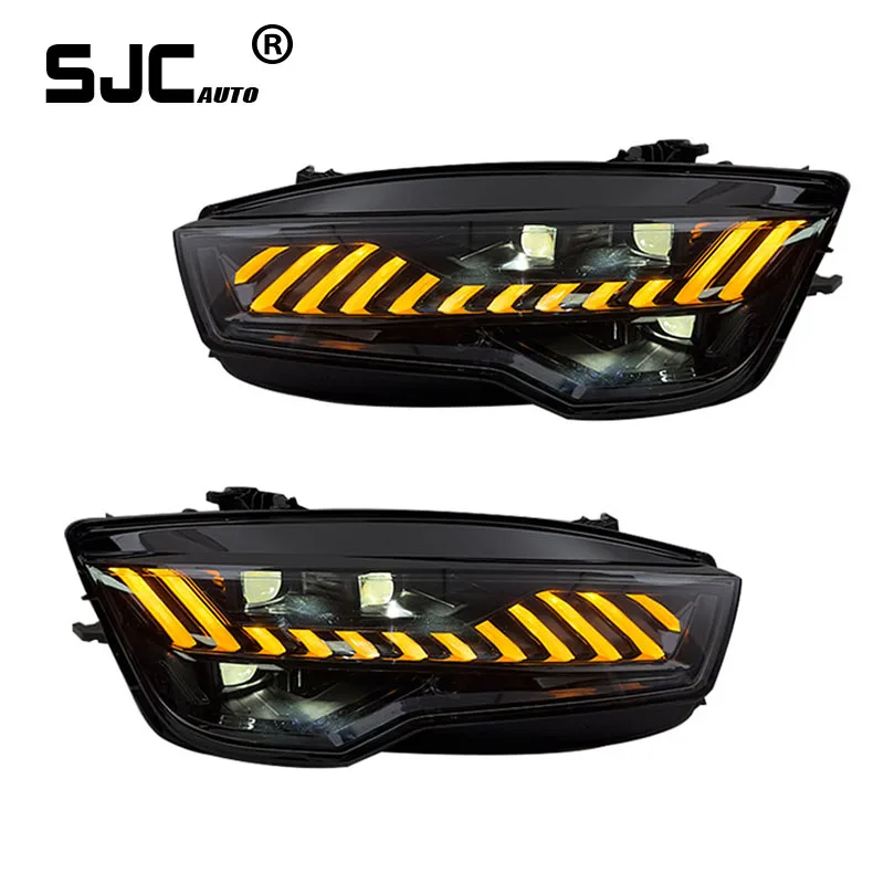 SJC Auto Car Head Lights For Audi A7 2011-2018 Headlight Assembly RS7 Modified New LED Lens Front Lights