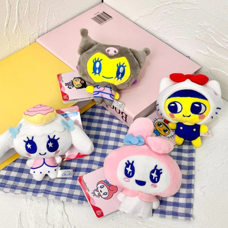 

Совместная Sanrios Tamagotchi 10 см плюшевая кукла Mametchi Kuromi одежда для девочек сумка кулон мультяшная игрушка брелок DIY украшение подарок