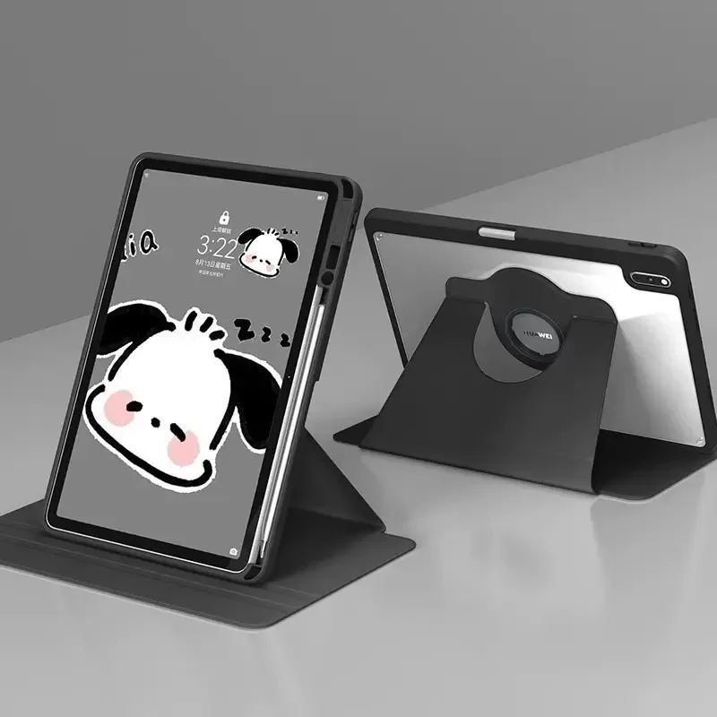 لهاتف سامسونج جالاكسي S11 S10 S9 Ultra 14.6 "S8 S7 FE A9 A11 Plus S6 Lite 8.7" 360 ° حافظة كمبيوتر لوحي دوارة مع غطاء قلاب لحامل القلم #5