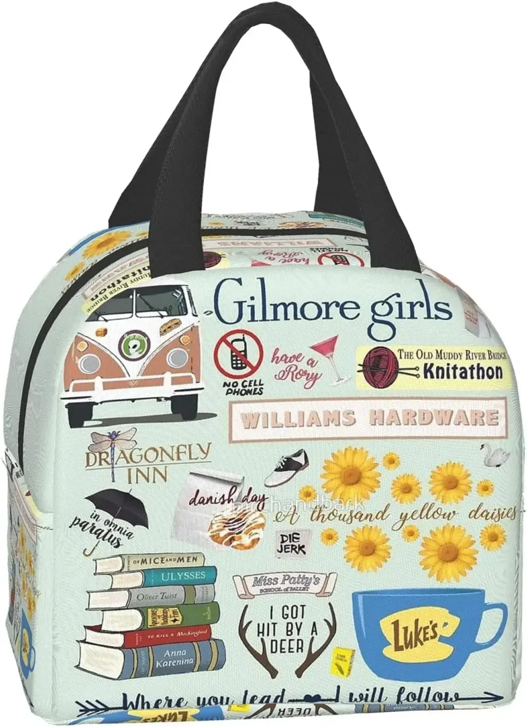 Gilmore Girls Lunch Tote Bag for Women Gifts Fashionable Collapsible Simple Modern DIY Bag Large