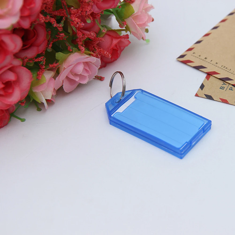 

Plastic Key Tags 24Pcs Multicolor Luggage ID Labels with Key Rings for Hotel Room Number Classification Keychains