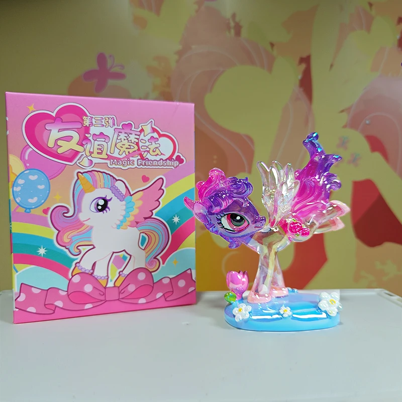 Hasbro-figura mágica de la amistad de My Little Pony, caja ciega, armadura brillante de raridad, juguete para niños