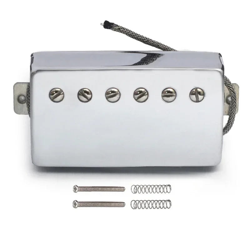 Alnico 5 LP Humbucker Guitar Pickup Set Chrome Neck & Bridge Alnico V Pickup Chrome