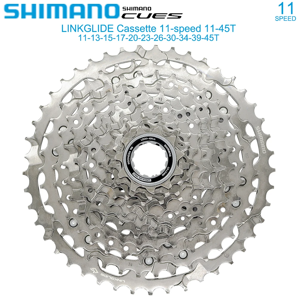 

SHIMANO CUES 11 Speed Cassette Sprocket for MTB Bike CS-LG400-11 11-45T/50T Freewheel LINKGLIDE Flywheel Original Bicycle Parts