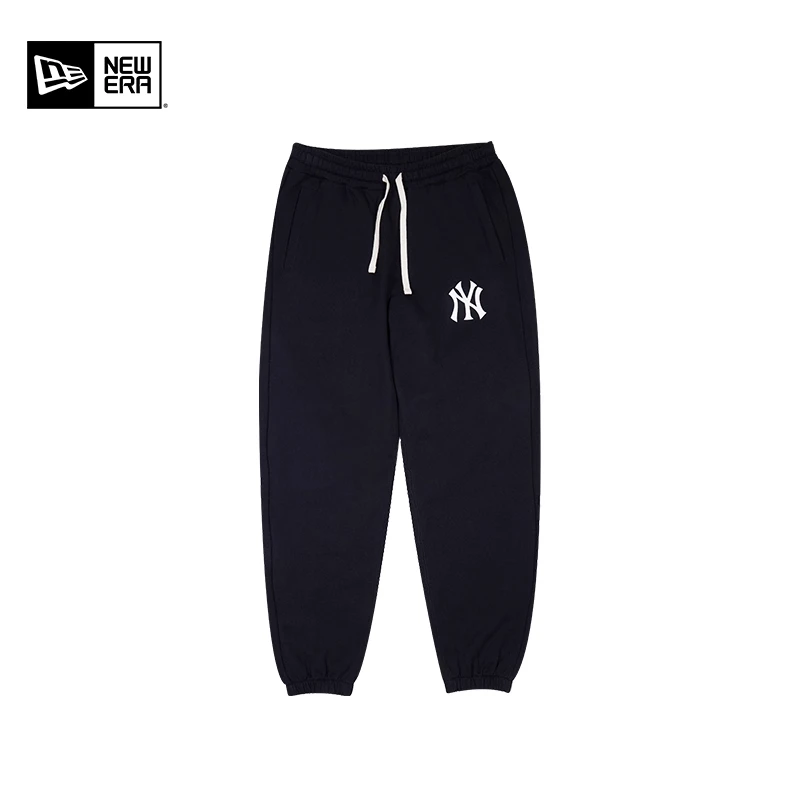 

New Era New York Yankees Pure Color Adjustable Elastic Band Design Casual Leggings Knitted Sweatpants Men's Black