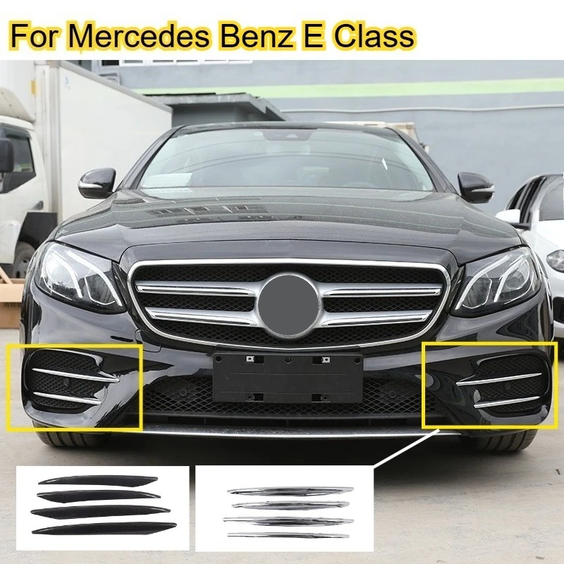 

For Mercedes Benz E Class W213 2016-2020 ABS Car Front Fog Lamp Decoration Frame Cover Trim Car style Exterior Accessories