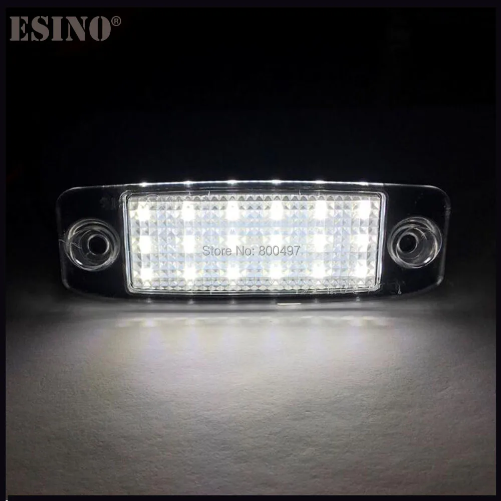 2 x Car LED Number License Plate Lamps CANBUS OBC Error Free 18 SMD LED For Hyundai Terracan Tucson Accent Vision Veracruz IX55