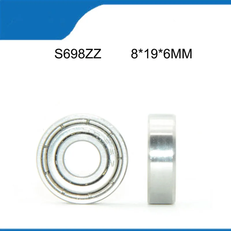 S698ZZ (8*19*6 MM) 10PCS Sell Hot High Quality Corrosion Resist Stainless Sealed Deep Groove Ball Bearing Shaft (ABEC-5)