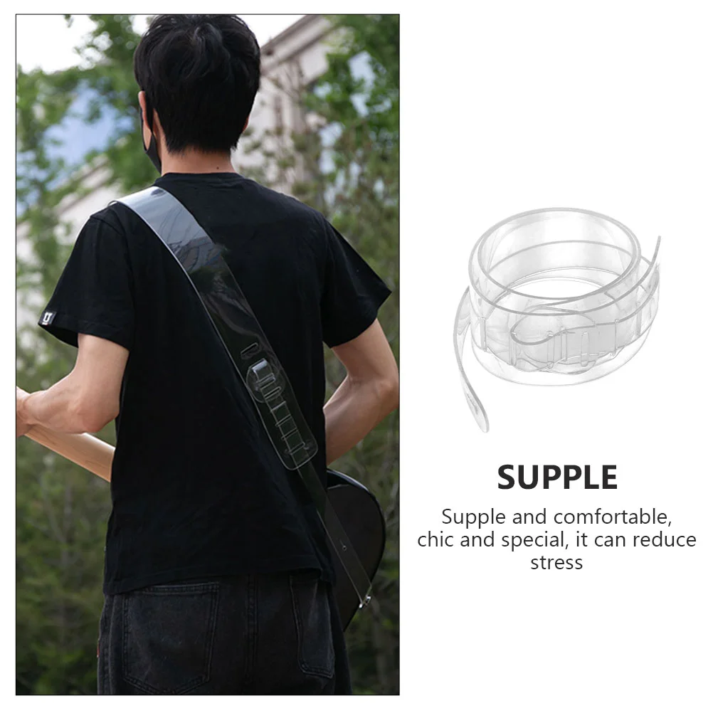 Transparent Guitar Strap Ukulele Banjo Shoulder Belt Bass Acoustic Guitars Creative High Quality