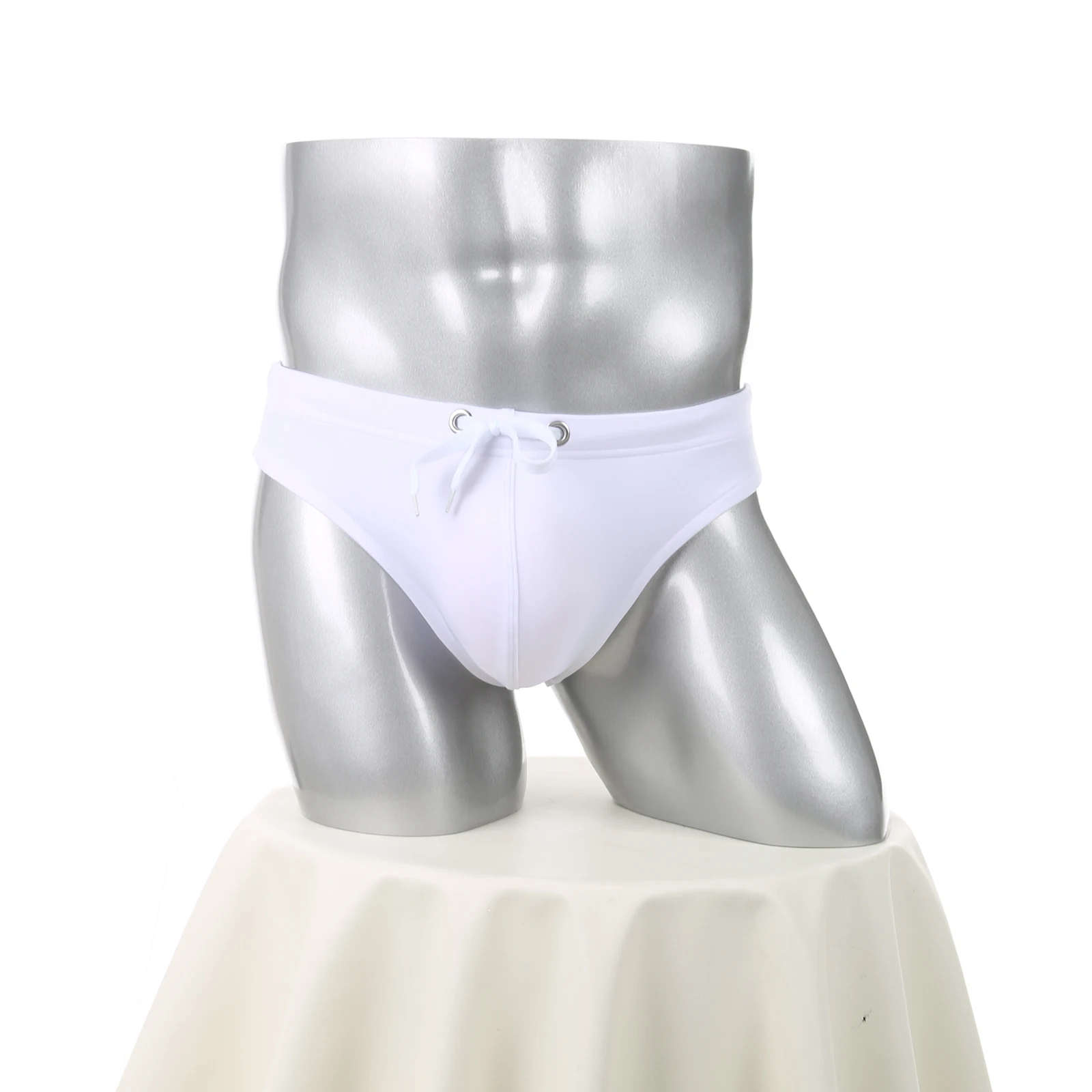 Herren-Slips mit niedriger Taille, Bikini-Unterwäsche mit Kordelzug, sexy Unterwäsche, weiche U-förmige Unterhose, lässiger Slip, klassisch für den Alltag – Detail 19