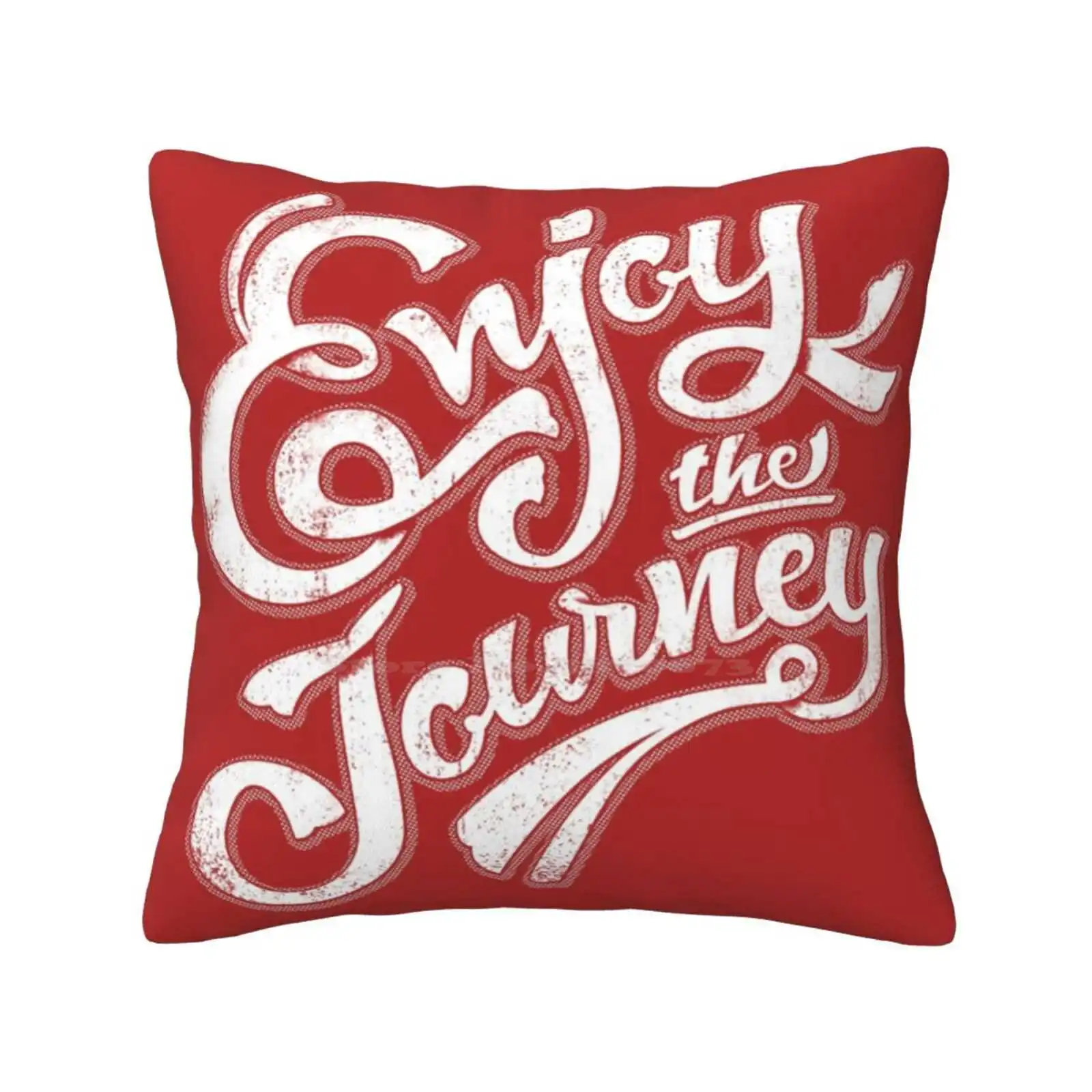 Enjoy The Journey-Motivational Quote Lettering Design Pillow Cover Hug Pillowcase Enjoy The Journey Lettering Calligraphy