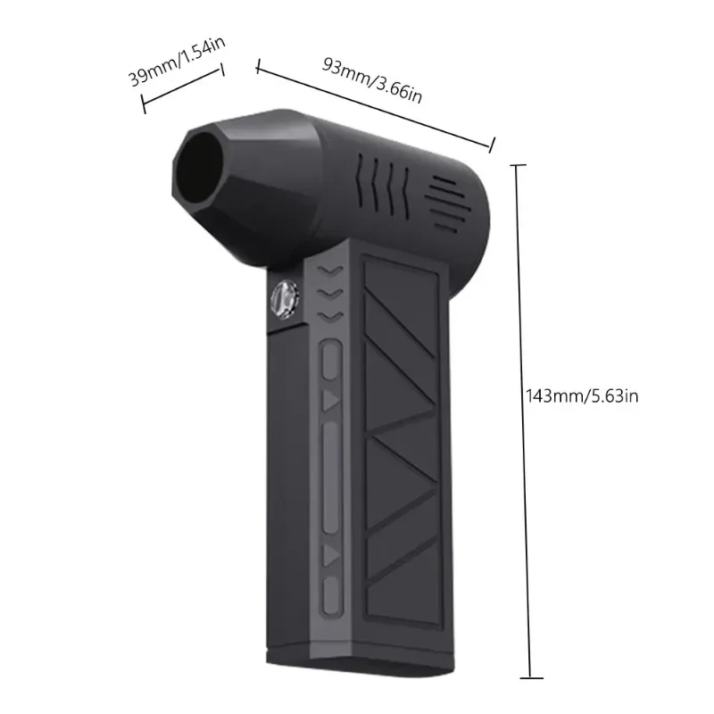 مروحة نفاثة تربو صغيرة قابلة لإعادة الشحن منفضة هواء كهربائية 110000 دورة في الدقيقة منفاخ هواء نفاث منفاخ جاف لتنظيف لوحة مفاتيح الكمبيوتر المحمول