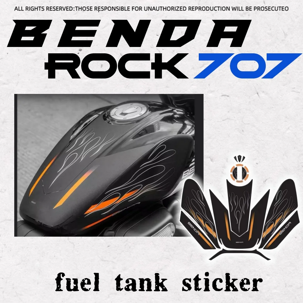 FOR BENDA ROCK 707 Motorcycle Anti-Scratch Tank Pad Protective Film Modified Decor Accessories