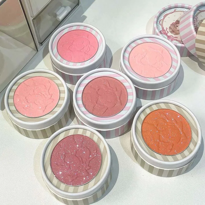 HERORANGE Dolce e selvaggio Pleasing Face Relief Blush Sbiancante in polvere Fine Shimmer Matte Rouge Palette