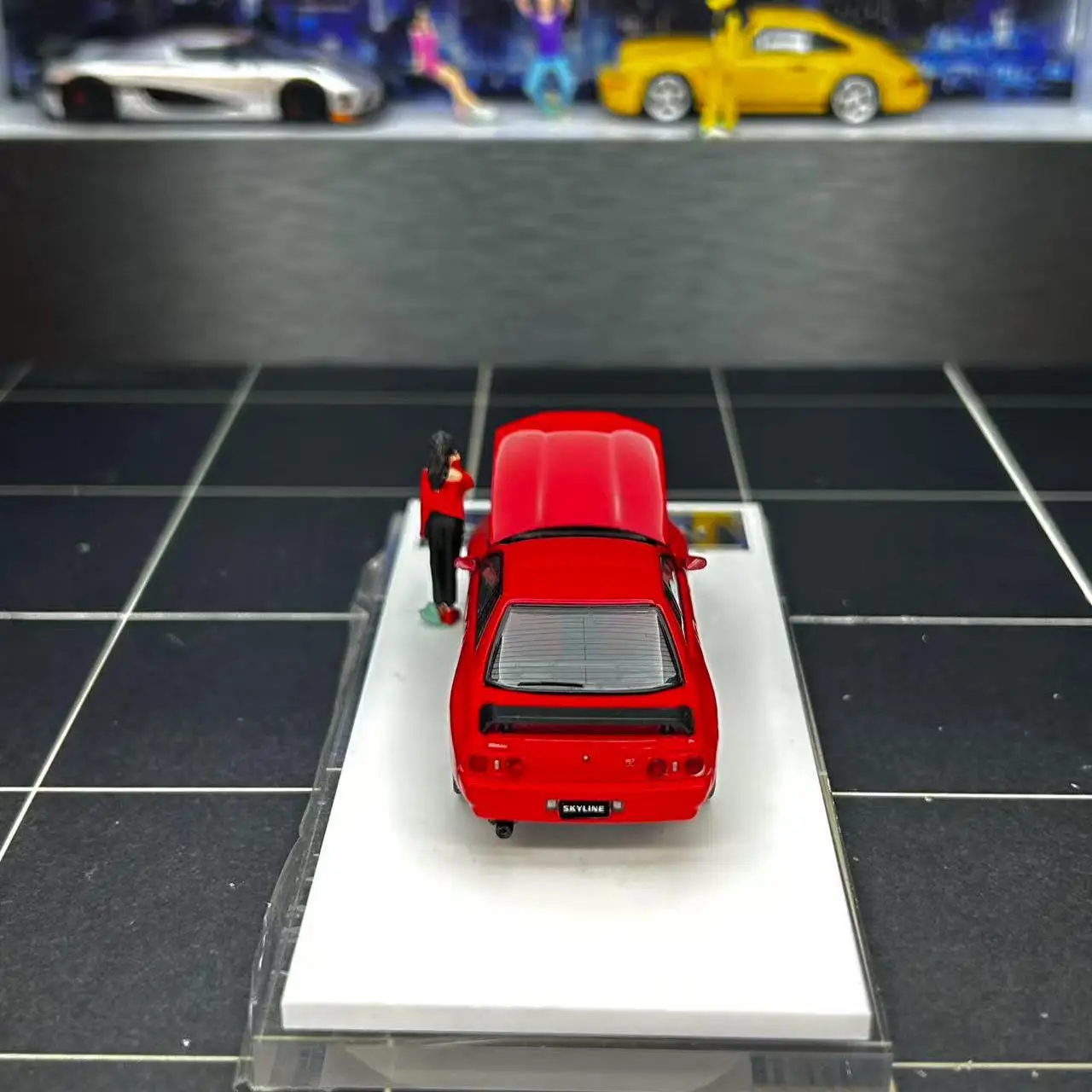 دييكاست TIMEMICRO 1:64 مقياس نيسان سكايلاين GTR غطاء مفتوح سبيكة سيارة نموذج تحصيل لعبة هدية تذكارية عرض حلية