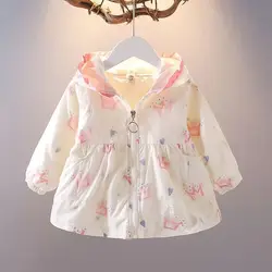 Abrigo con capucha para bebé pequeño, chaqueta para niña recién nacida, gabardina para recién nacido, rompevientos, Top con cremallera, abrigo lindo para niños, primavera y otoño