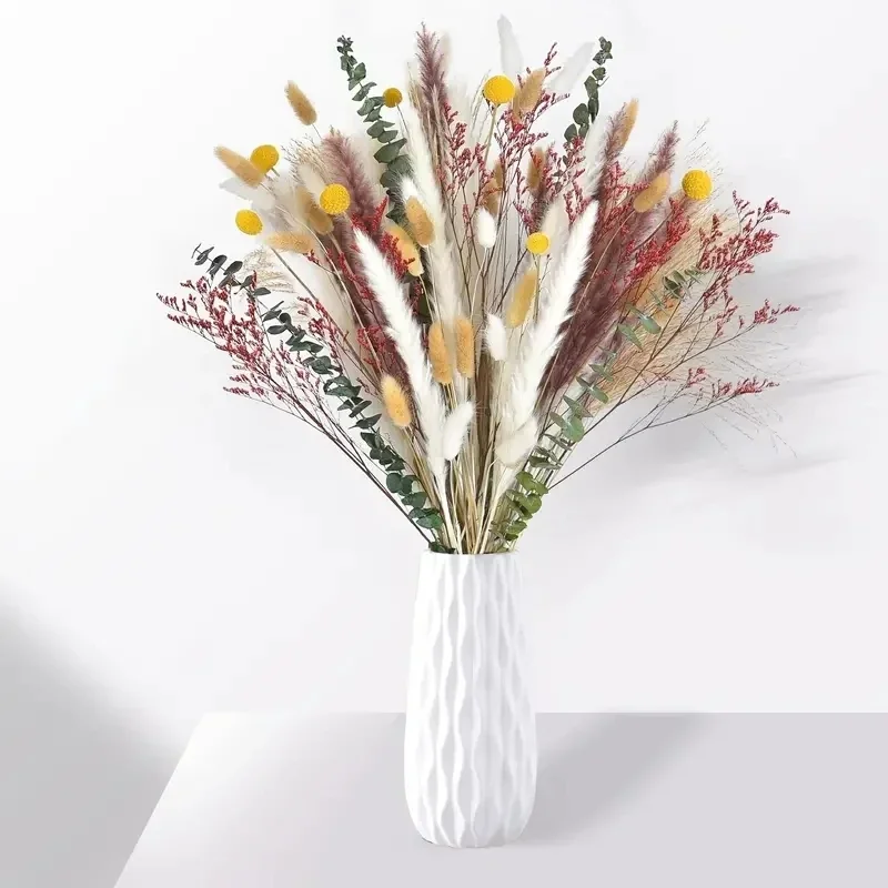 

Fluffy Pampas Dried Flower Bouquet Christmas Halloween Decorations Natural Bunny Rabbit Tail Grass Reed DIY Home Autumn Decor