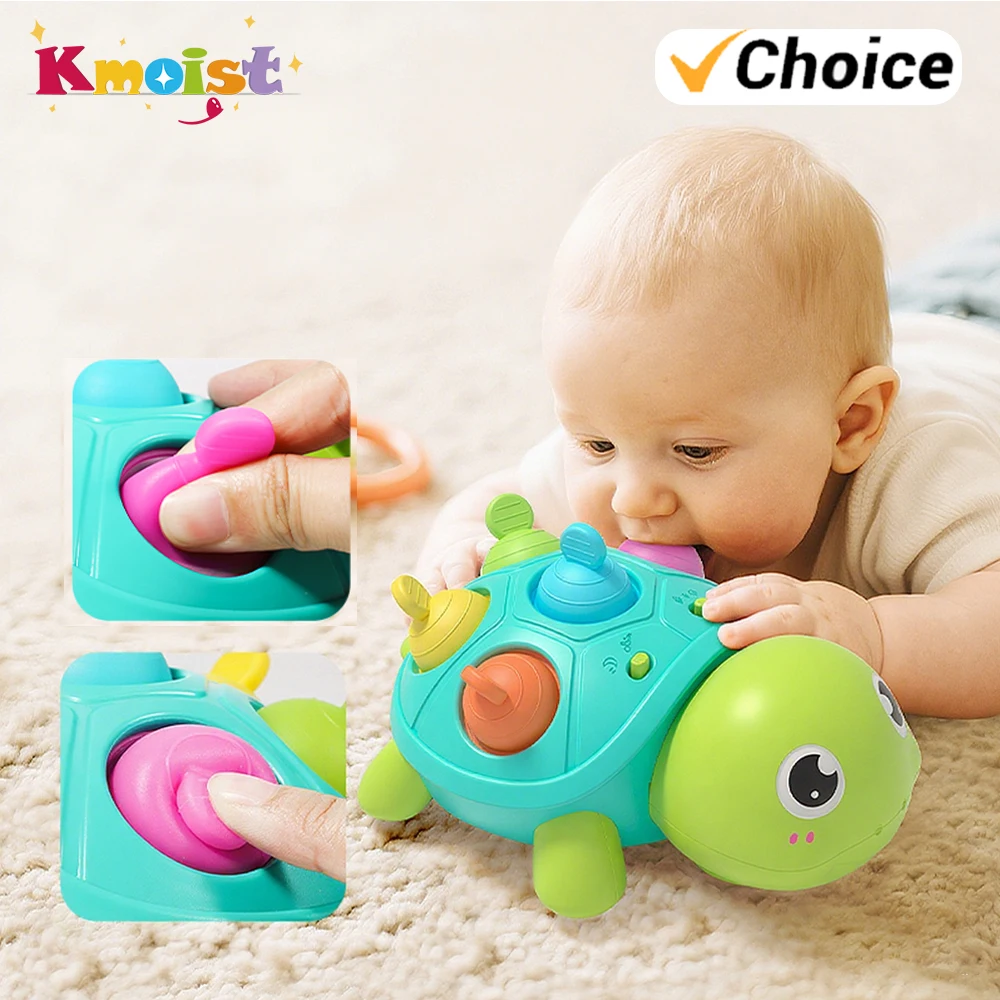 Waggel Speelgoed Interactief Muzikaal Natuur Geluid Buik Tijd Baby Baby Fijne Motoriek Speelgoed Cartoon Schildpad Kruipspeelgoed Kindergeschenken