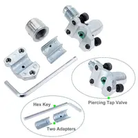 Kit de Valve à capuchon BPV-31, accessoires BPV31 BPV31D avec capuchon anti-poussière, robinet de perçage en alliage de Zinc pour réfrigérant, outils de fixation de pièces ca 3