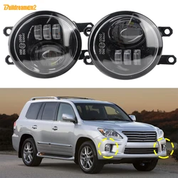 업그레이드 자동차 앞 범퍼 LED 안개등 DRL 어셈블리, 렉서스 LX570 2008 2009 2010 2011 2012 2013 2014, 12V, 30W H11, 2 개