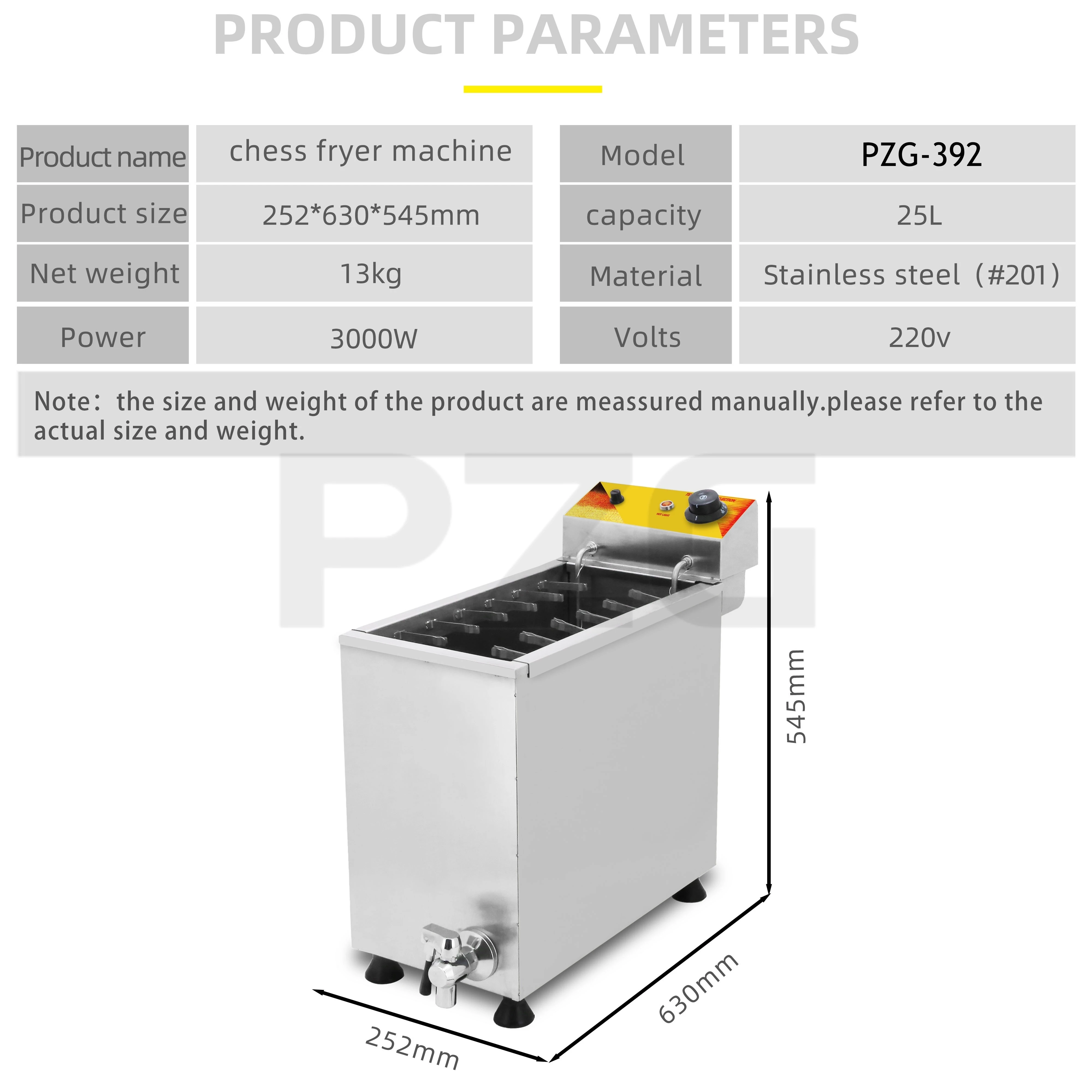 Commercial Gas Electric Large Capacity Cheese Hot Dog Sticks Frying Machine Electric Deep Korean Corn Dog Fryer Machine