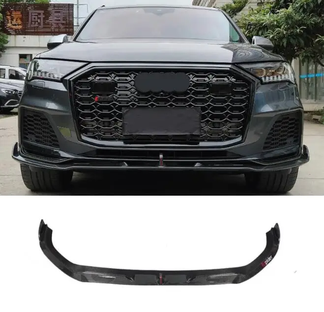 

For Audi Q7 2020 2021 2022 2023 Real Dry Forging Carbon Fiber Front Bumper Splitters Lip Spoiler