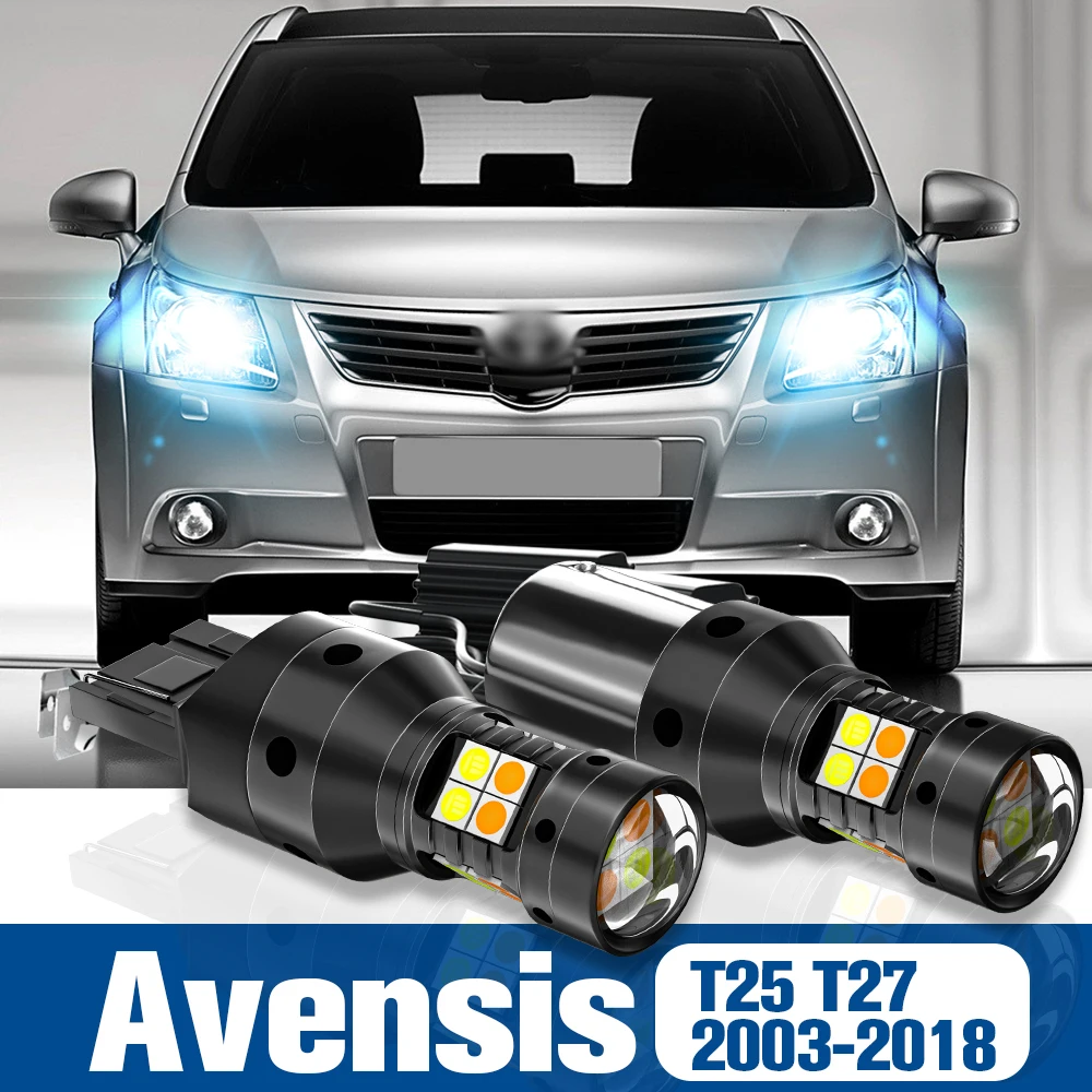 

2pcs LED Dual Mode Turn Signal+Daytime Running Light DRL Accessories Canbus For Toyota Avensis T25 T27 2003-2018 2007 2008 2009