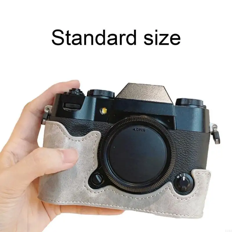 

R1WD PU Leather Handmade Bottom Case for XT50 Camera Convenient Battery Door