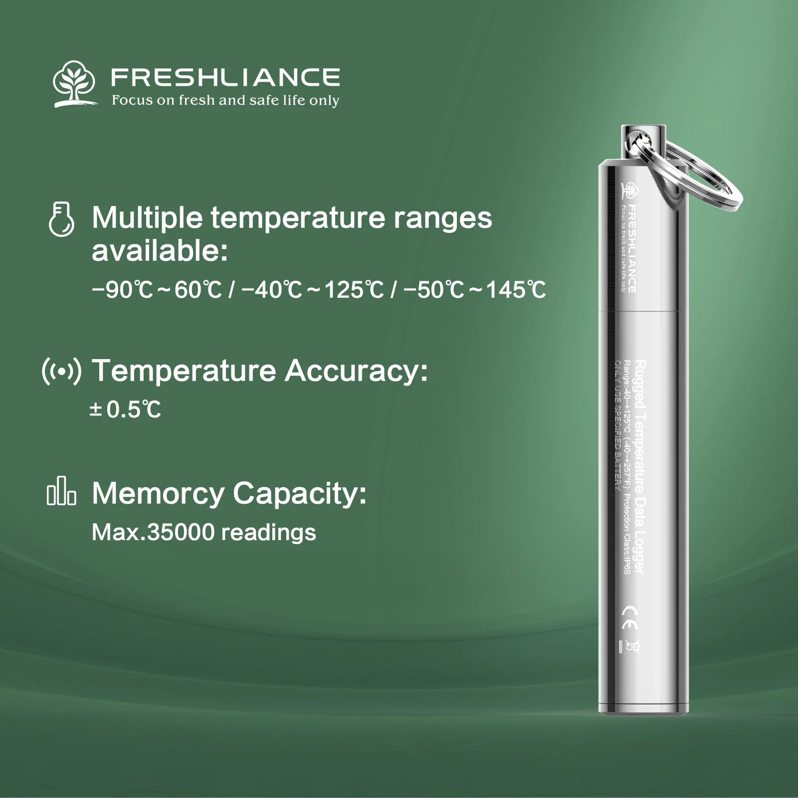 Waterproof Industrial Temperature Meter Temperature Precision Data Logger For Autoclave