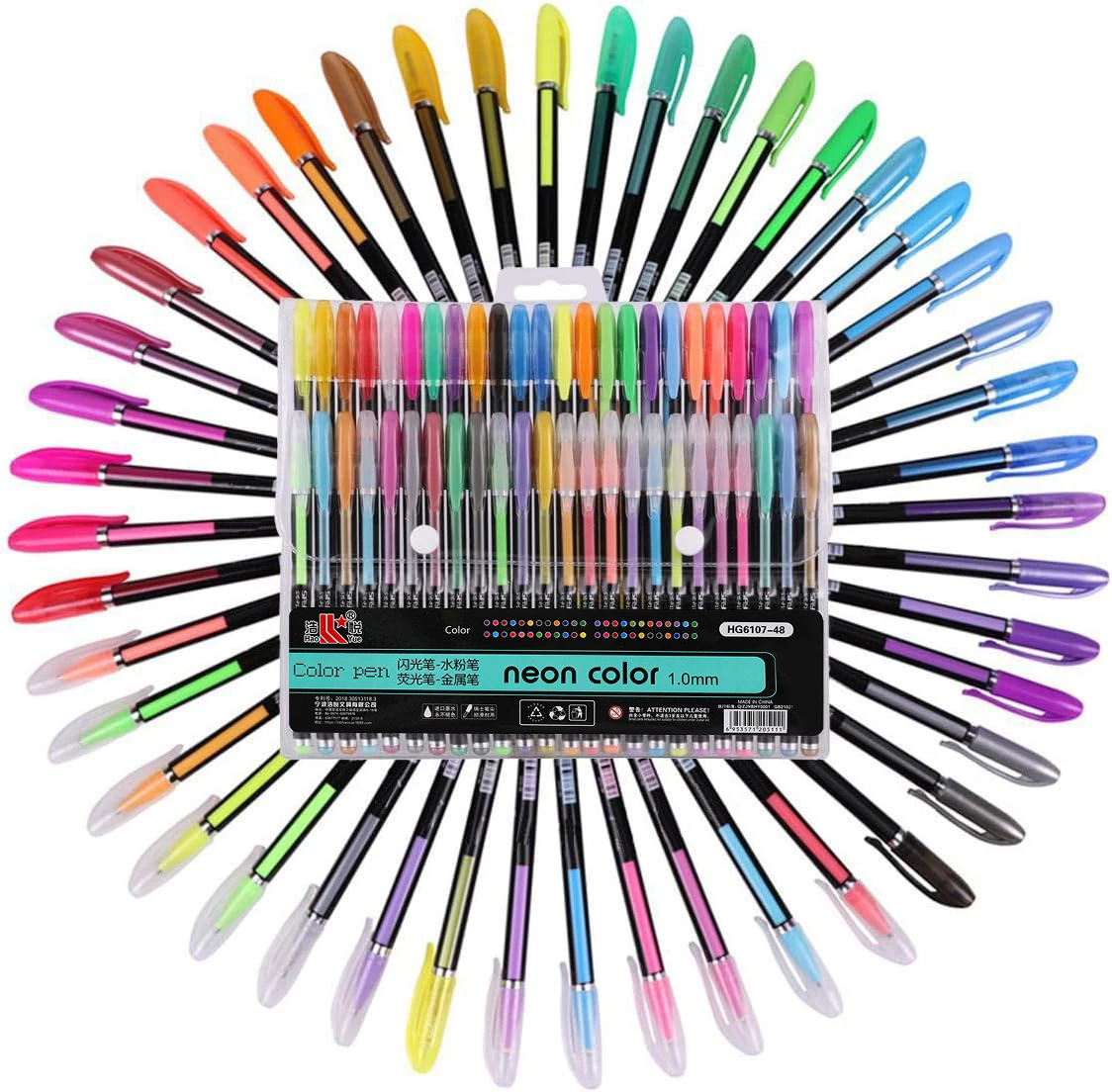 

Набор гелевых ручек с неоновыми блестками, 12/24/36/48/60 штук, тонкий наконечник 1,0 мм, металлические маркеры для раскрасок для взрослых, рукоделия и скетчинга