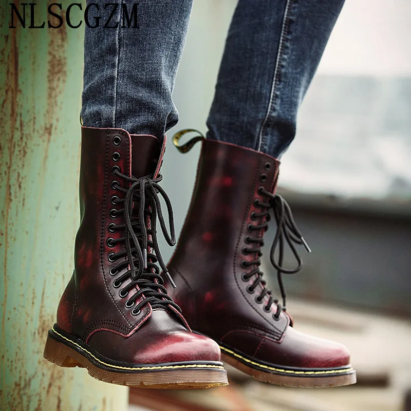 Motorcycle Boots for Men Male Black Boots Men Casual Shoes Ankle Boots for Man 2024 Platform Shoes Bota Masculina кеды мужские