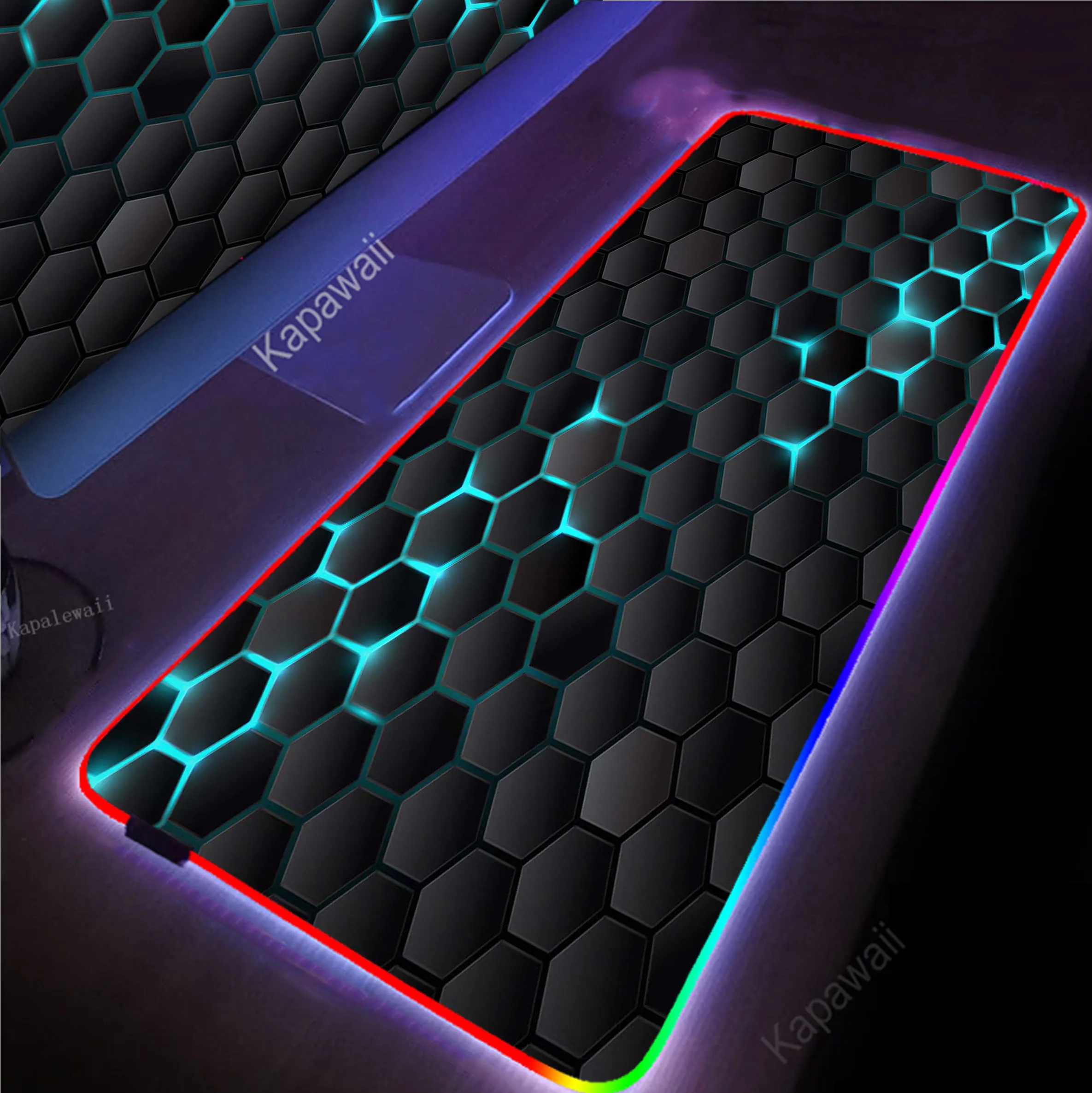 

Geometric RGB LED Backlight Pc Game Mousepad Large Mouse Pad XXL Gamer Mouse Mat Office Table Carpet Gaming Mats 900x400mm