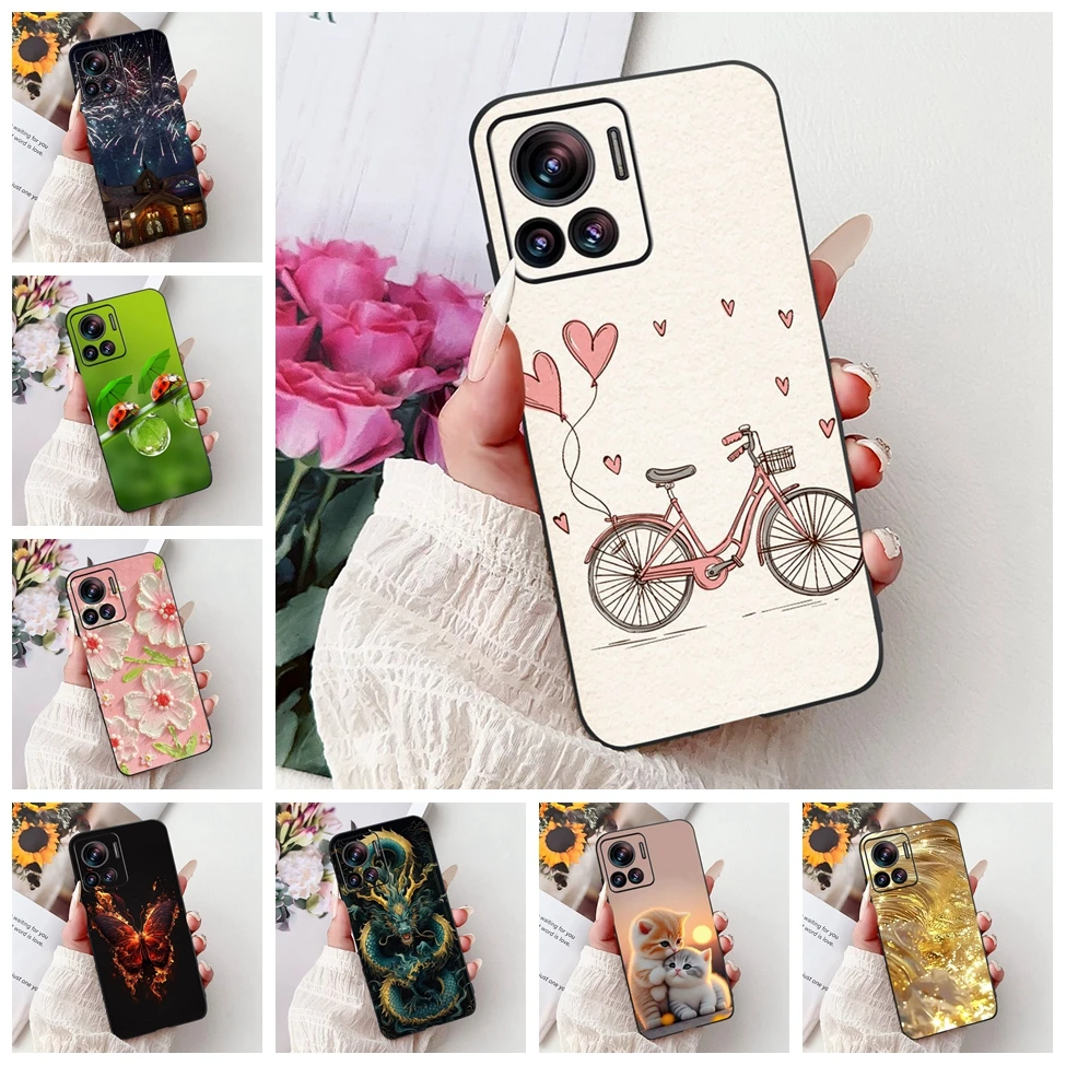 Para Motorola Edge 30 Ultra funda Edge X silicona lindo dibujos animados de lujo moda parachoques a prueba de golpes para Motorola Edge X funda de teléfono