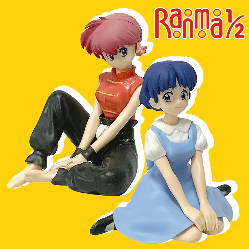 

Anime Ranma1/2 Relax Time Tendou Akane Female Ranma 10cm Kwaii Girl Seated Pvc Model Figures Funny Desktop Oranment Periphery