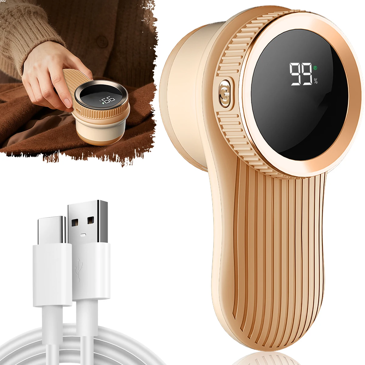 Hair ball trimmer, household rechargeable clothes hair ball remover, portable digital sweater shaver
