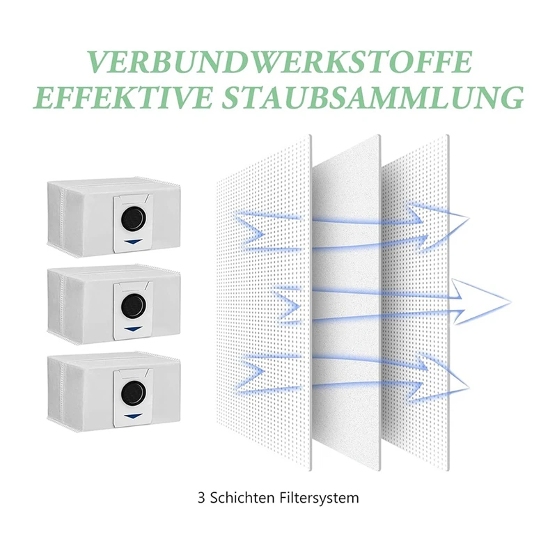 แผ่นไม้ถูพื้นแปรงสุญญากาศสำหรับ T30 Ecovacs/T30สูงสุด/T30 Pro อุปกรณ์เปลี่ยนอะไหล่ถุงหูรูด