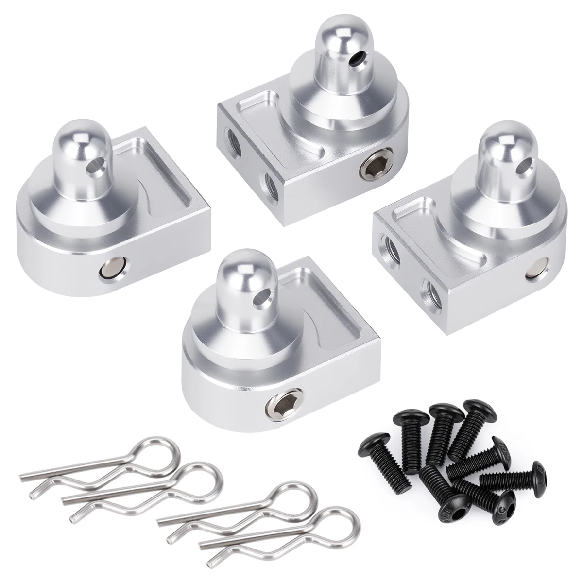 Aluminum Alloy Front & Rear Car Body Post Mounts for 1/10 RC Crawler Axial SCX10 Pro AXI03028 Upgrade Parts