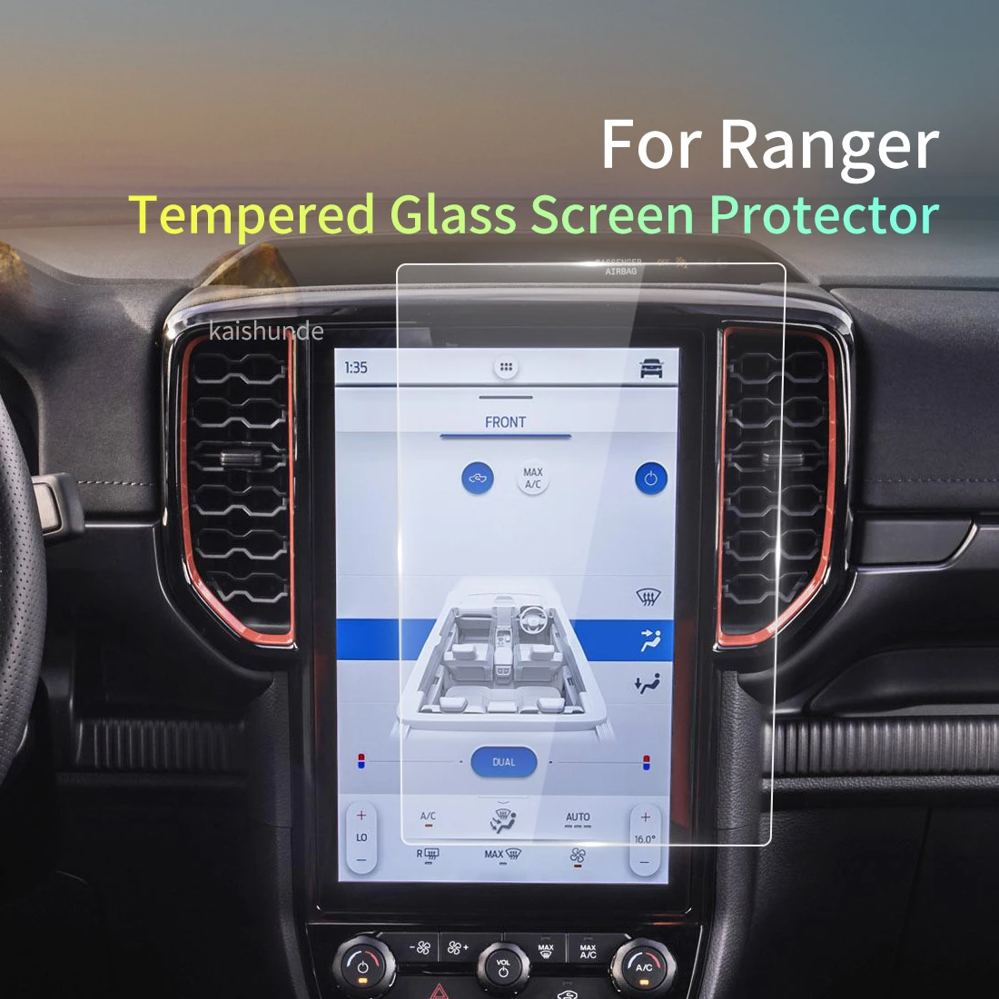 

Screen Protector For Ford Ranger 2024 Tempered Glass Protective Film Carplay Navigation Protection Auto Stickers Car Accessories