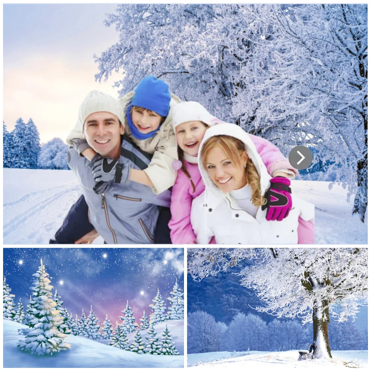 Yeele 겨울 숲 배경 설산 덮인 자연 풍경, 크리스마스 소나무 사진 배경, 사진 스튜디오 소품