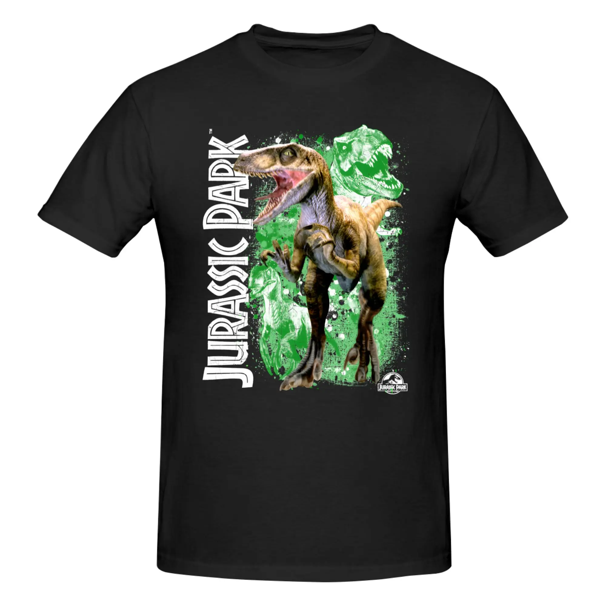 

Футболка с рисунком динозавра «Парк Юрского периода», мужские и женские футболки с короткими рукавами, летняя повседневная футболка с рисунком, 100% хлопок, облегающая одежда