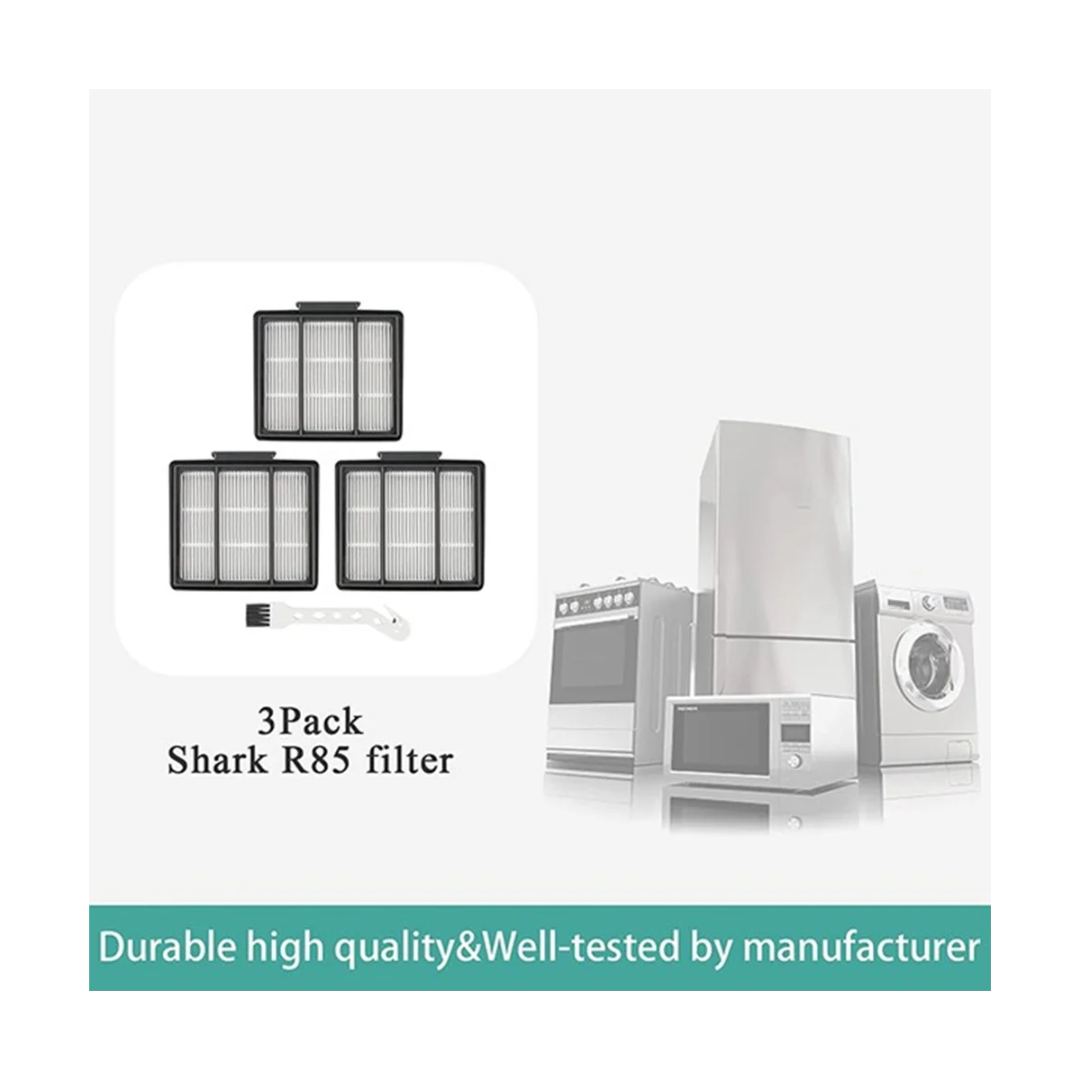 Filtro de repuesto Compatible con ION Robot R85 RV850 S87, accesorios para aspiradoras, piezas de repuesto