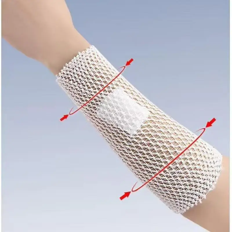 1 Rolle Netzverband, atmungsaktiver elastischer Wundverband, tubularer Netzverband für Erwachsene, Knöchel – Detail 9