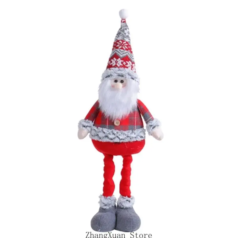 Regaldisplay, stehende Weihnachtspuppenfigur mit dehnbarer Form, weicher Stoff-Weihnachtsakzent für die Verwendung – Detail 9
