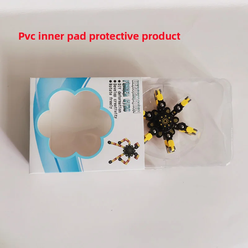 Funny Sensory Fidget Toys, Transformable Chain Robot Finger Toy 4PCS DIY Deformation Robot Mechanical Spinners