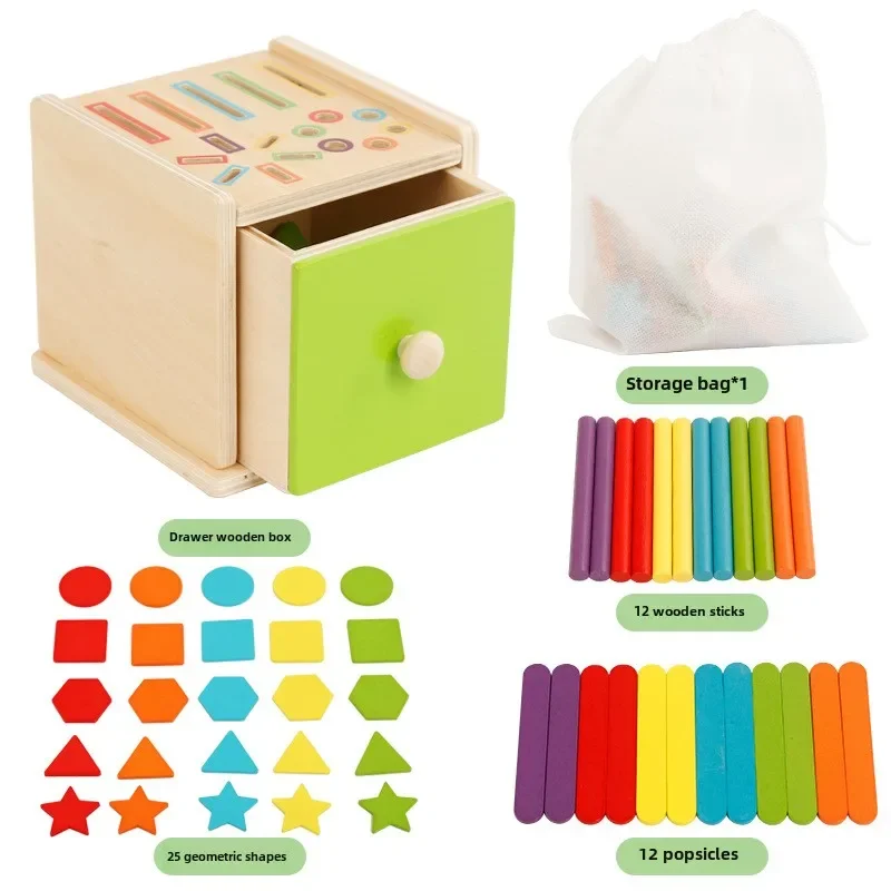 ألعاب مطابقة خشبية مونتيسوري فرز الألوان المهارات الحركية الدقيقة لغز شكل مباراة التوازن عصا الرياضيات تعلم لعبة أطفال حسية