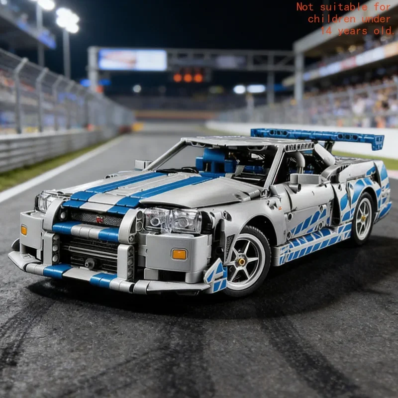 

2026 Конструктор MOC «Спортивный автомобиль Supreme God Of War GT R34» — механическая модель. Подарок для взрослых на Рождество, День рождения, Хэллоуин.