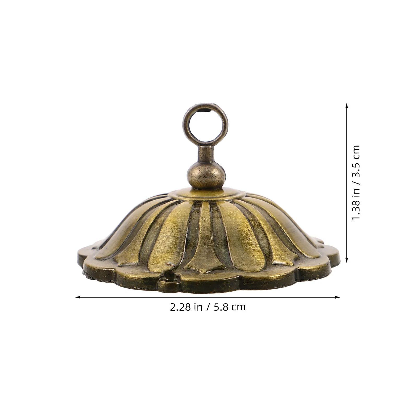 4pcs Antique Copper Wind Chime Accessories Balcony Craft Cap Diy Caps Bell Parts Supplies Decorative Style Material For Projects