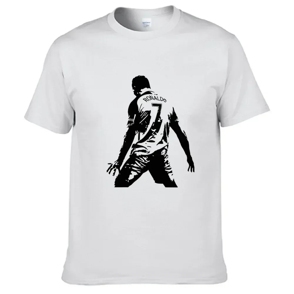 

CR7 T shirt Retro Casual t shirt Men's Summer Black 100% Cotton Short Sleeves O-Neck Tee Shirts Tops Tee UnisexNO.1