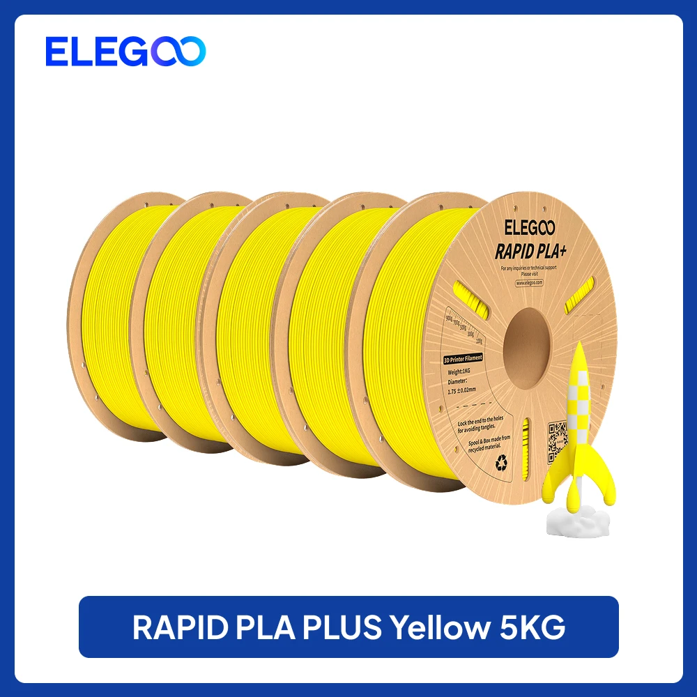 ELEGOO 4KG/5KG/10KG SNELLE PLA+ Gloeidraad 1,75mm