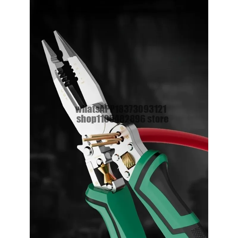 Multifunctional wire stripping pliers, electrician ten-in-one with electric measuring pliers, wire stripping pliers